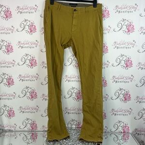 Tallinder pants cargos brown tan beige Casual Khaki Chinos pockets embroidered